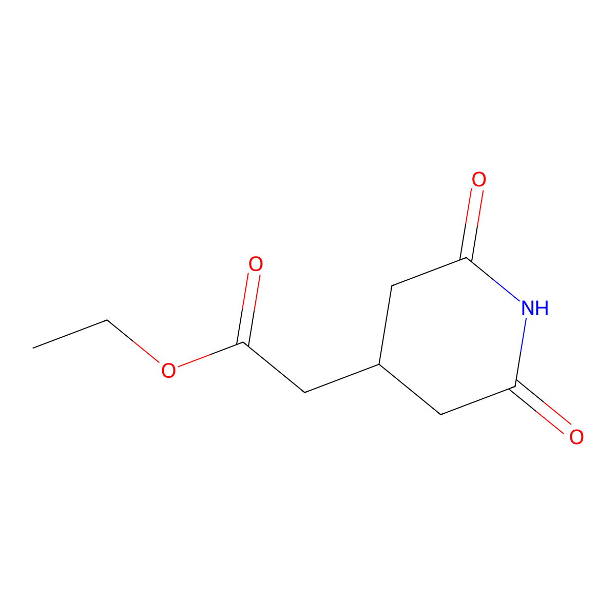 Ethyl 2-(2,6-dioxopiperidin-4-yl)acetate molecular structure, CAS 23763-03-3
