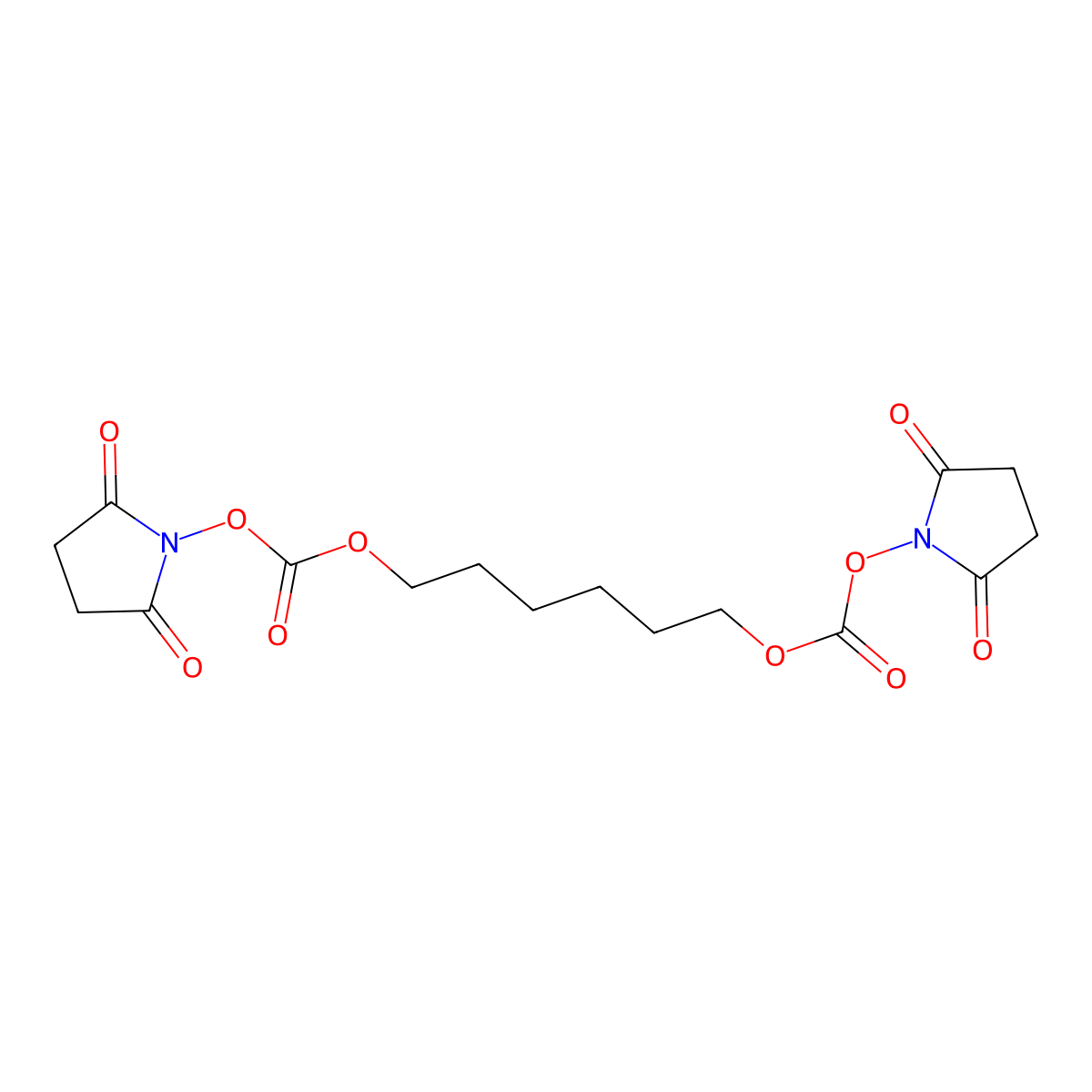 Bis(2,5-dioxopyrrolidin-1-YL) hexane-1,6-diyl bis(carbonate) molecular structure, CAS 2376307-78-5