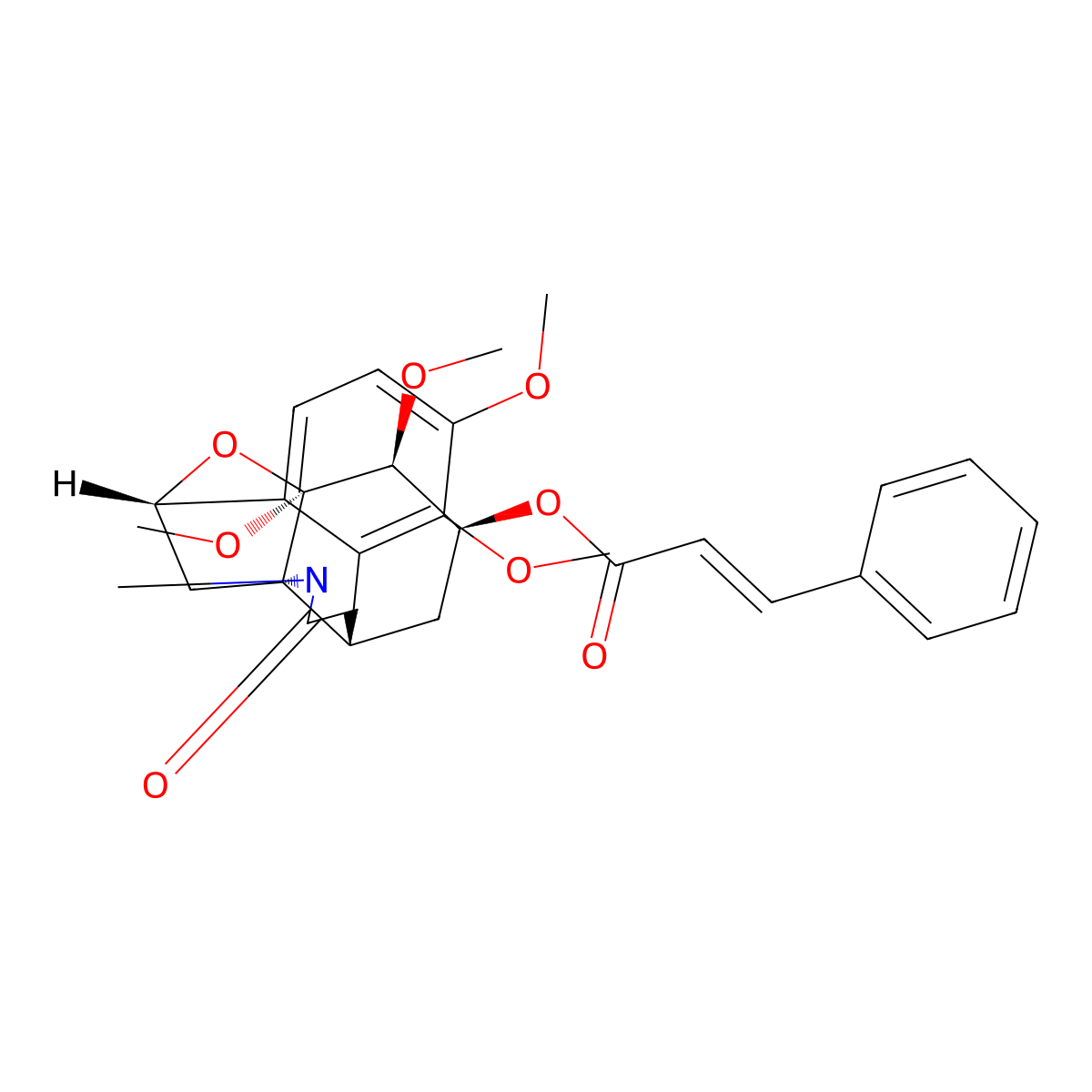 [(1R,8S,10S,11R,12S,13S)-3,4,11,12-tetramethoxy-17-methyl-16-oxo-18-oxa-17-azapentacyclo[8.4.3.18,11.01,10.02,7]octadeca-2(7),3,5-trien-13-yl] 3-phenylprop-2-enoate molecular structure, CAS 2376321-05-8