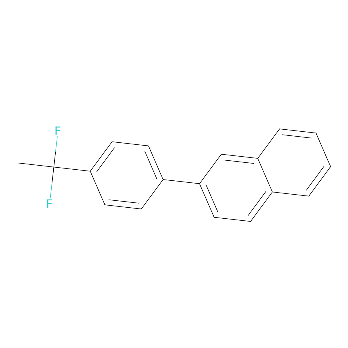 2-[4-(1,1-Difluoroethyl)phenyl]naphthalene molecular structure, CAS 2376374-23-9