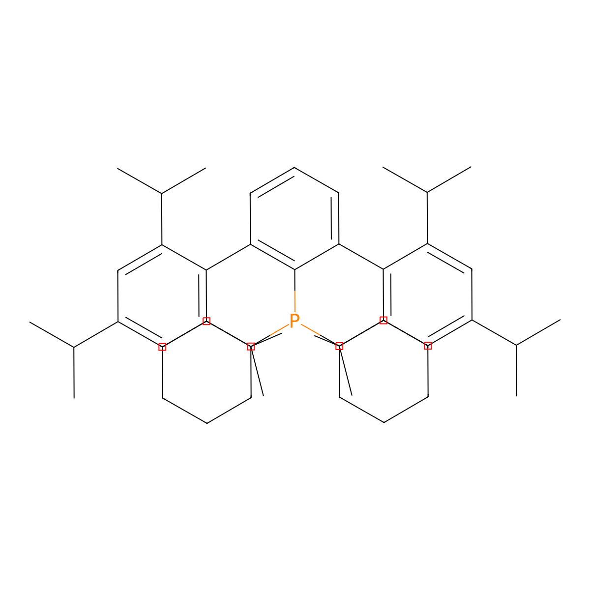 Dicyclohexyl(2,2'',4,4'',6,6''-hexaisopropyl-[1,1':3',1''-terphenyl]-2'-yl)phosphane molecular structure, CAS 2376379-81-4