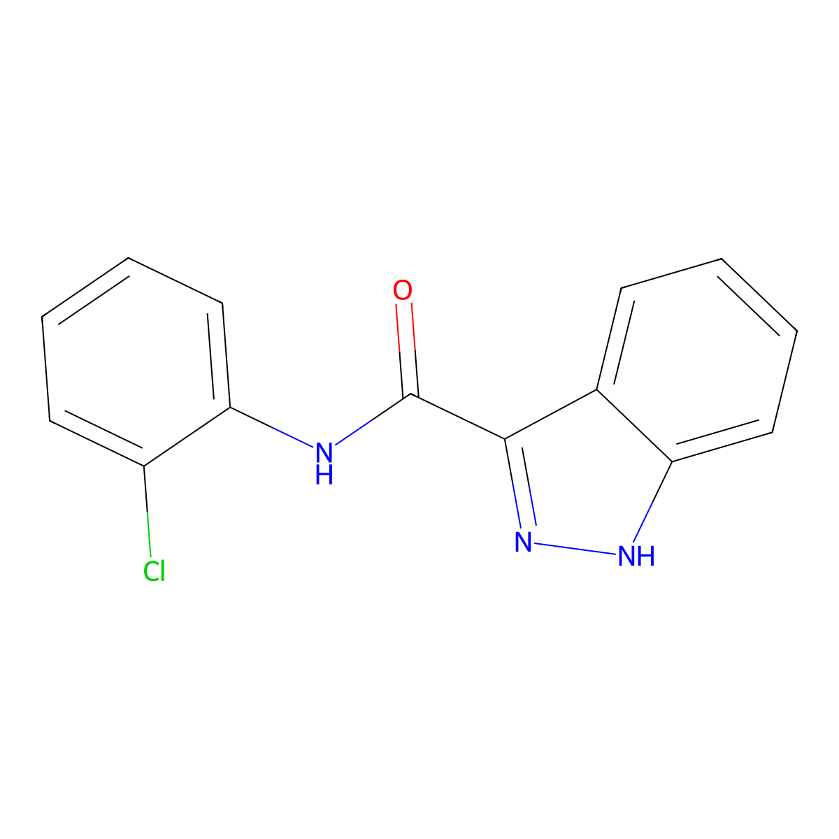 N-(2-chlorophenyl)-1H-indazole-3-carboxamide molecular structure, CAS 23765-17-5