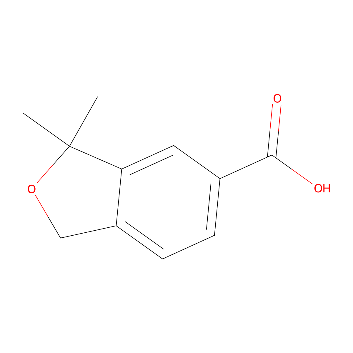 3,3-Dimethyl-1,3-dihydro-2-benzofuran-5-carboxylic acid molecular structure, CAS 2376514-28-0