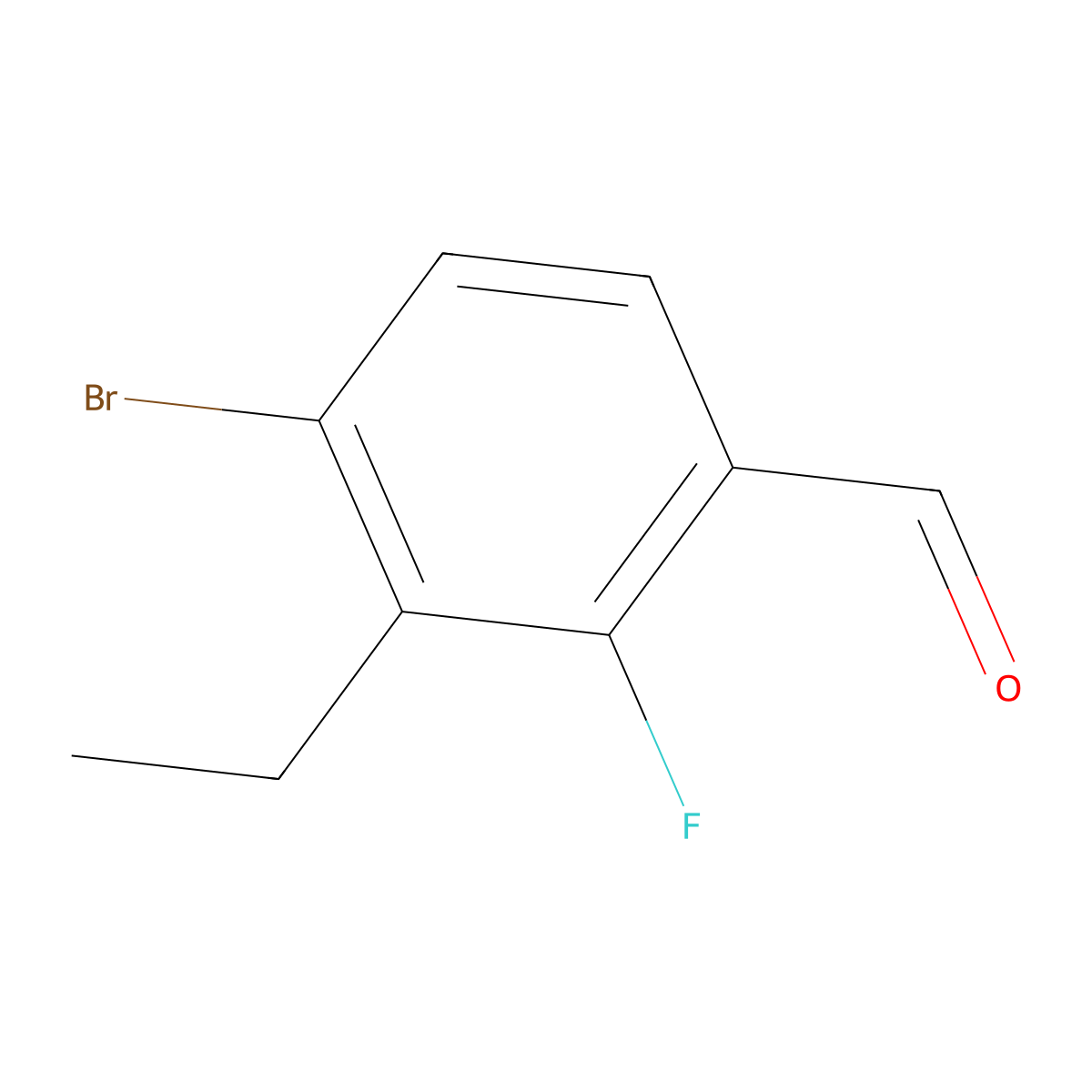 4-Bromo-3-ethyl-2-fluorobenzaldehyde molecular structure, CAS 2376598-80-8