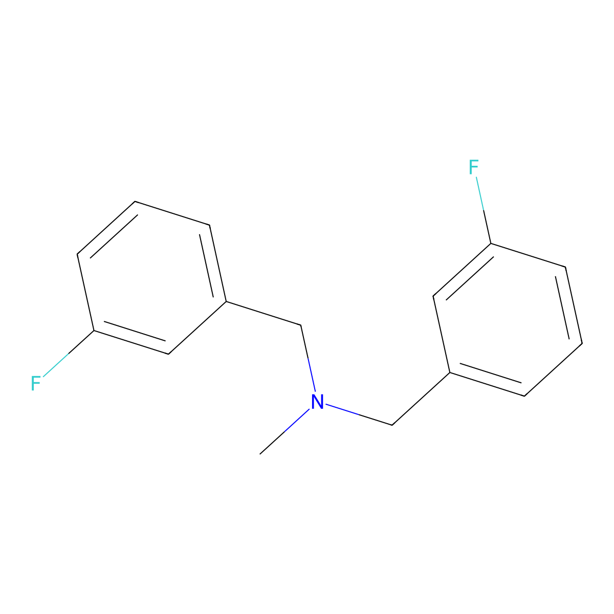 Bis[(3-fluorophenyl)methyl](methyl)amine molecular structure, CAS 2376621-43-9