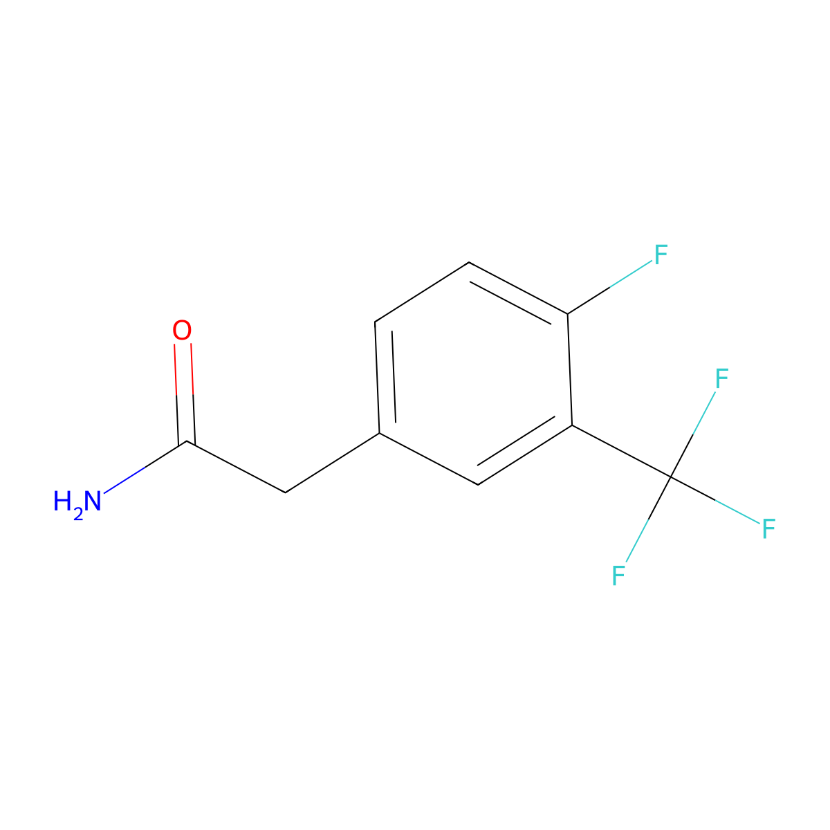 2-[4-Fluoro-3-(trifluoromethyl)phenyl]acetamide molecular structure, CAS 2376621-47-3