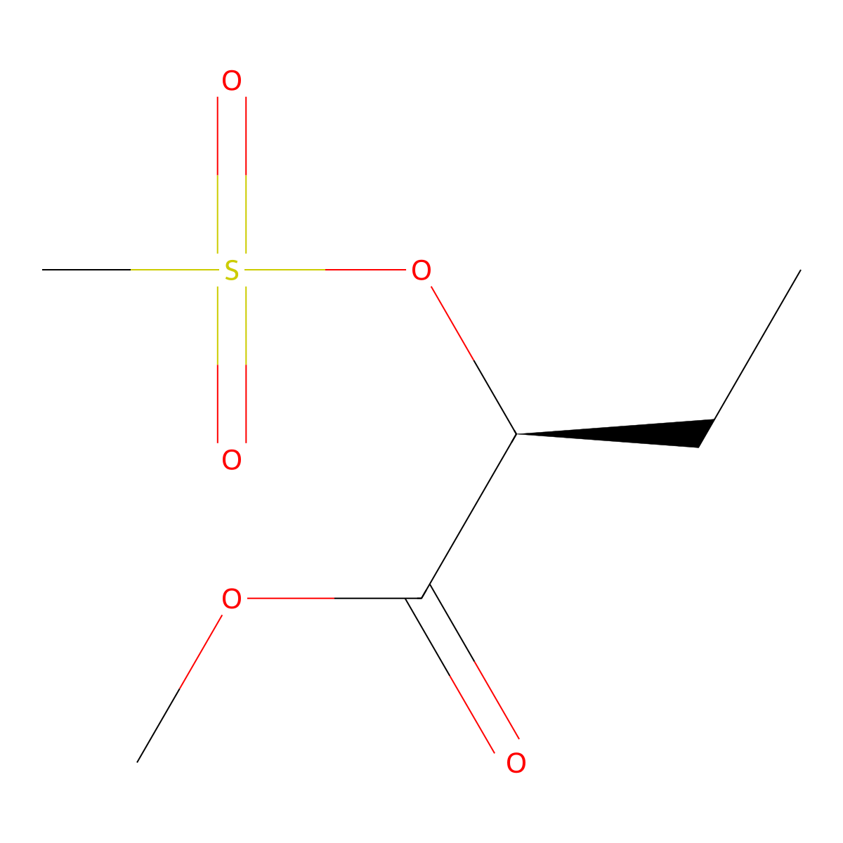 Methyl (S)-2-((methylsulfonyl)oxy)butanoate molecular structure, CAS 2376634-07-8