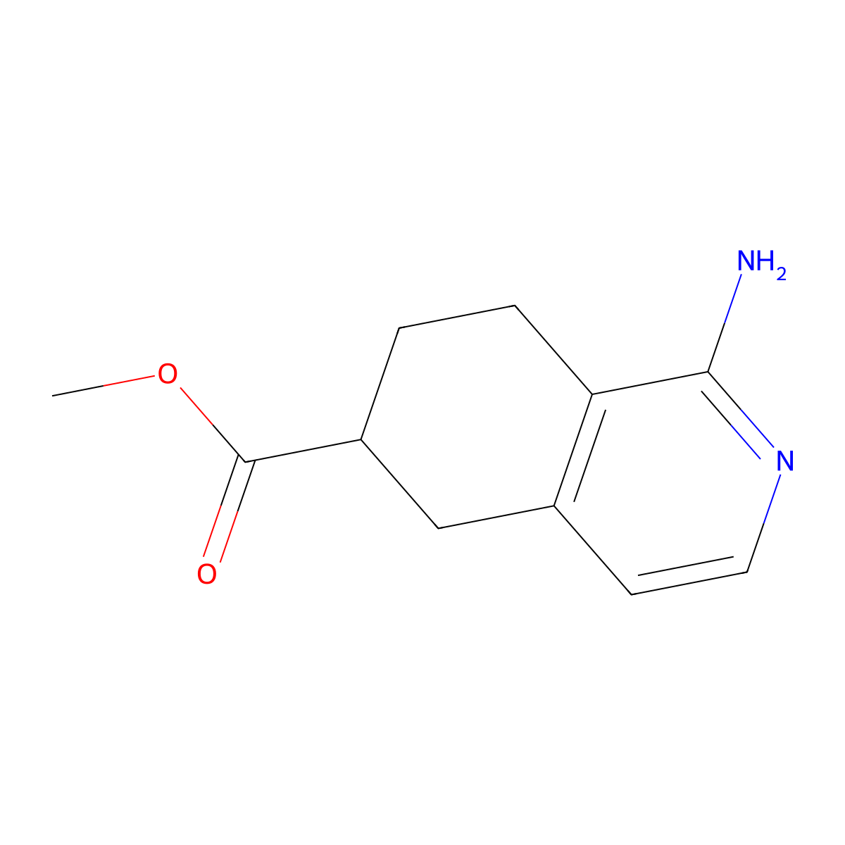 Methyl 1-amino-5,6,7,8-tetrahydroisoquinoline-6-carboxylate molecular structure, CAS 2376634-16-9
