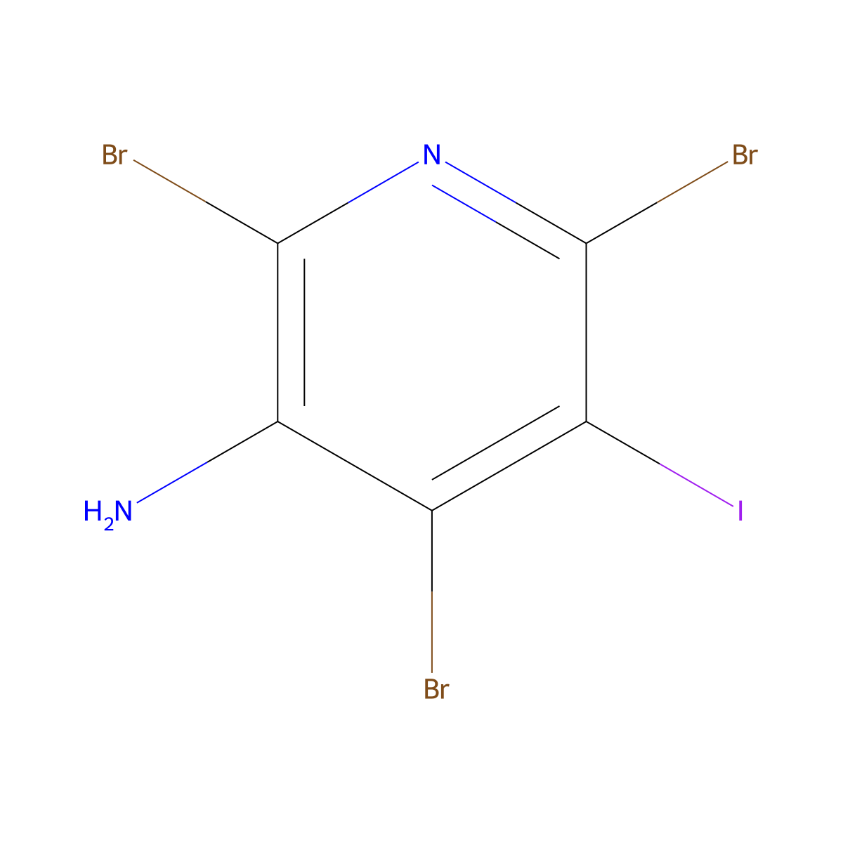 2,4,6-Tribromo-5-iodopyridin-3-amine molecular structure, CAS 2376726-52-0