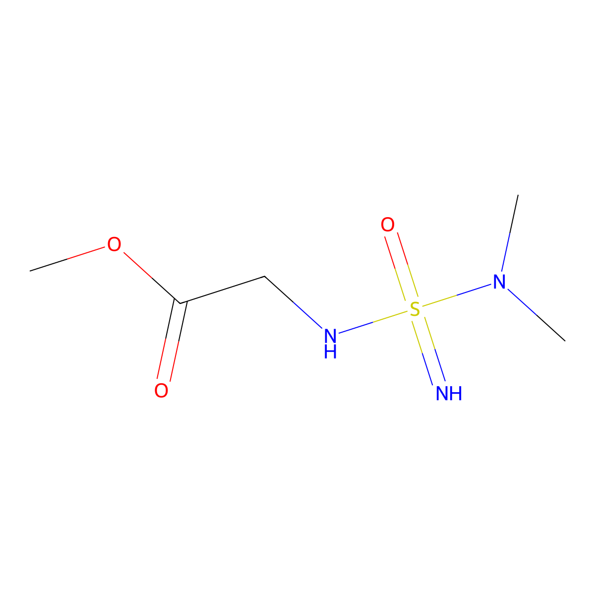 methyl 2-[(dimethyl-S-aminosulfonimidoyl)amino]acetate molecular structure, CAS 2376726-65-5