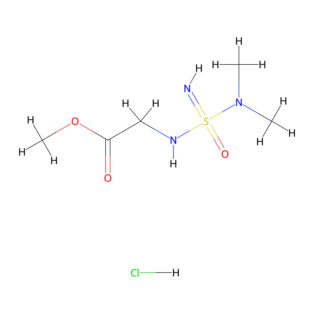 Methyl 2-[(dimethylaminosulfonimidoyl)amino]acetate;hydrochloride molecular structure, CAS 2376726-66-6