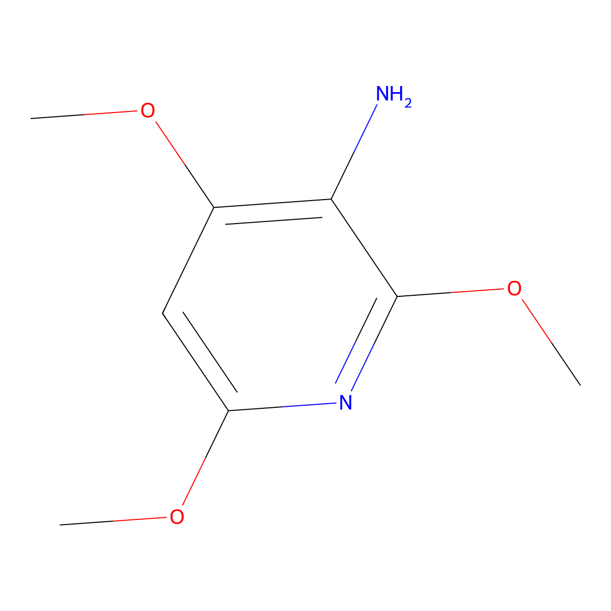2,4,6-Trimethoxypyridin-3-amine molecular structure, CAS 2376729-67-6