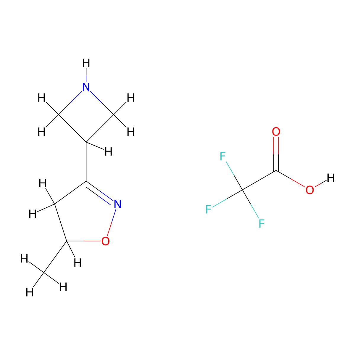 3-(Azetidin-3-yl)-5-methyl-4,5-dihydro-1,2-oxazole; trifluoroacetic acid molecular structure, CAS 2376729-70-1