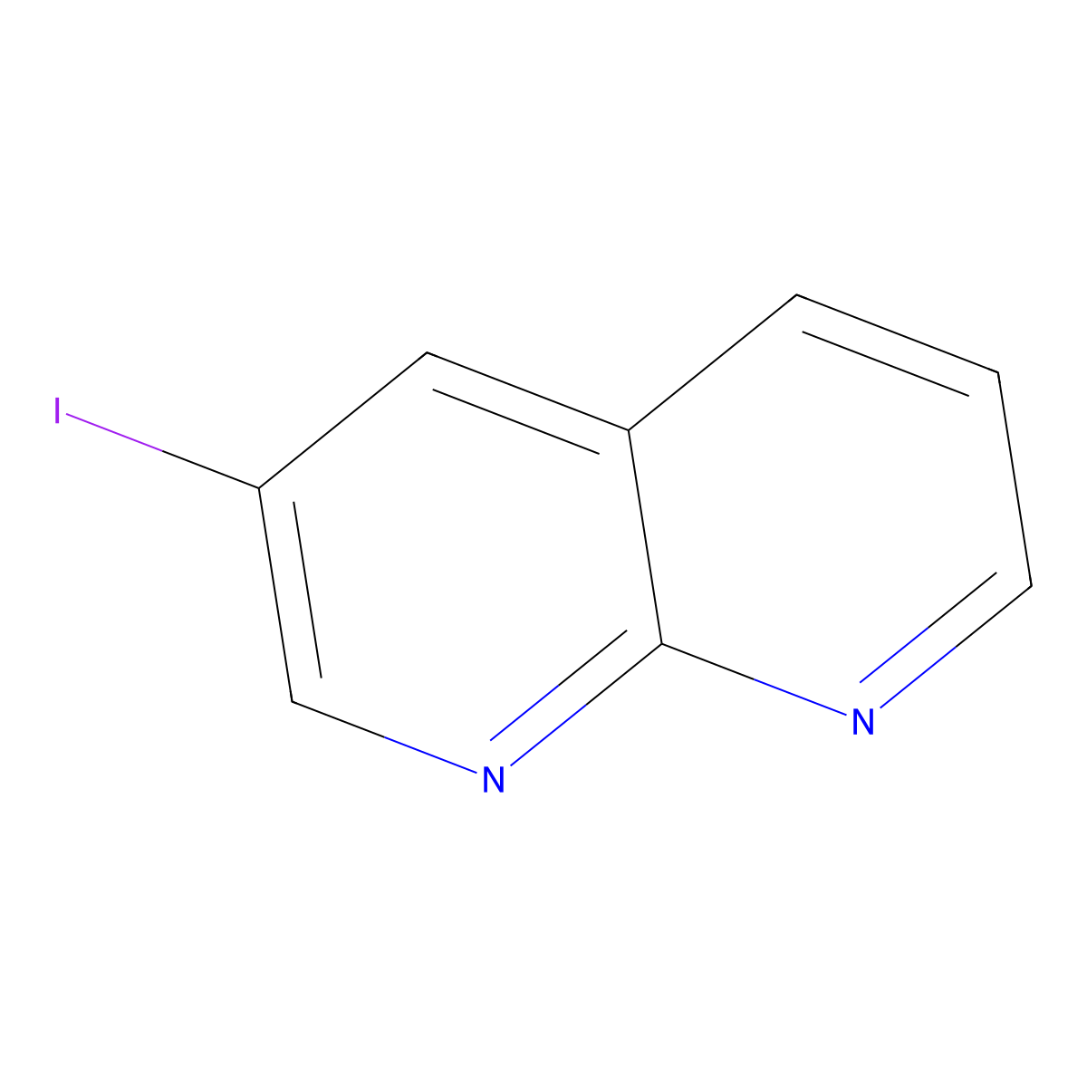 3-Iodo-1,8-naphthyridine molecular structure, CAS 2376729-80-3
