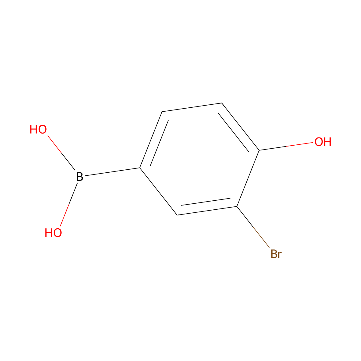 3-Bromo-4-hydroxyphenylboronic acid molecular structure, CAS 2376742-37-7