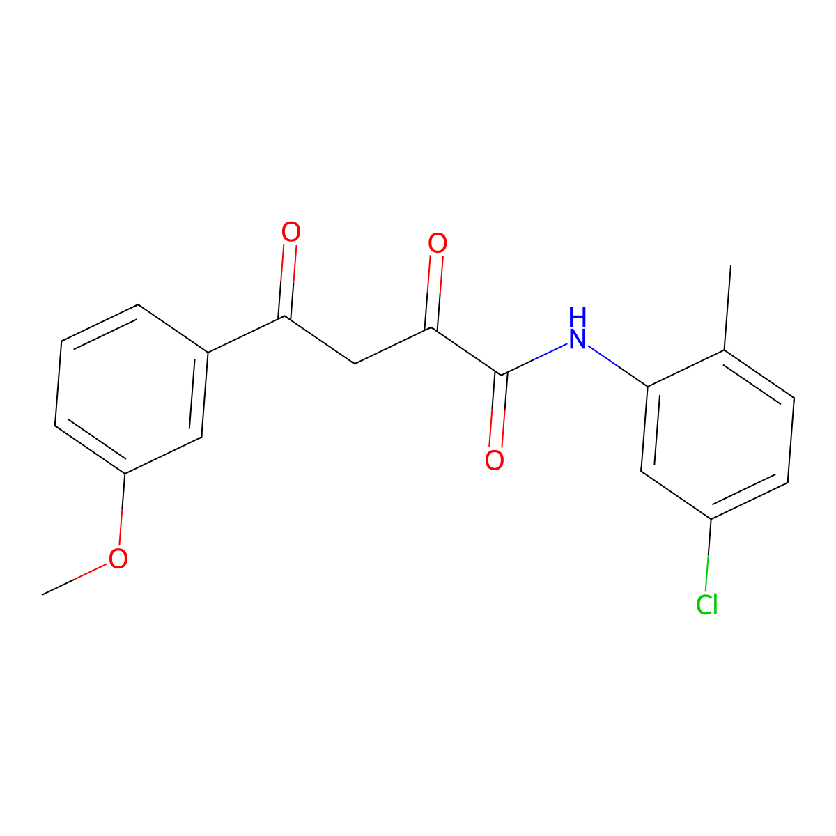 N-(5-Chloro-2-methylphenyl)-4-(3-methoxyphenyl)-2,4-dioxobutanamide molecular structure, CAS 2376888-30-9