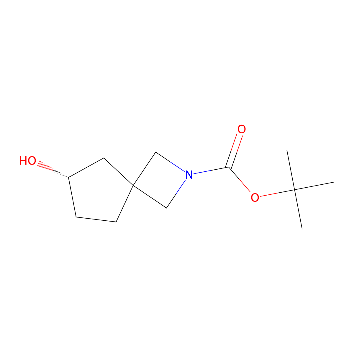 tert-butyl (6S)-6-hydroxy-2-azaspiro[3.4]octane-2-carboxylate molecular structure, CAS 2376903-72-7