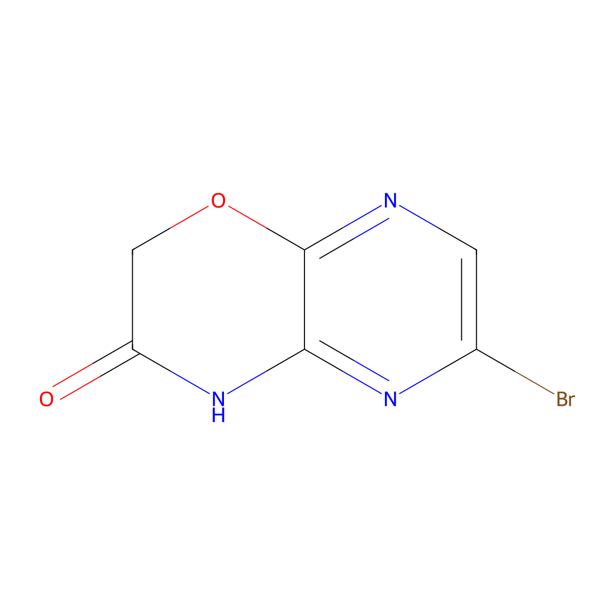 6-Bromo-2H-pyrazino[2,3-b][1,4]oxazin-3(4H)-one molecular structure, CAS 2376926-19-9