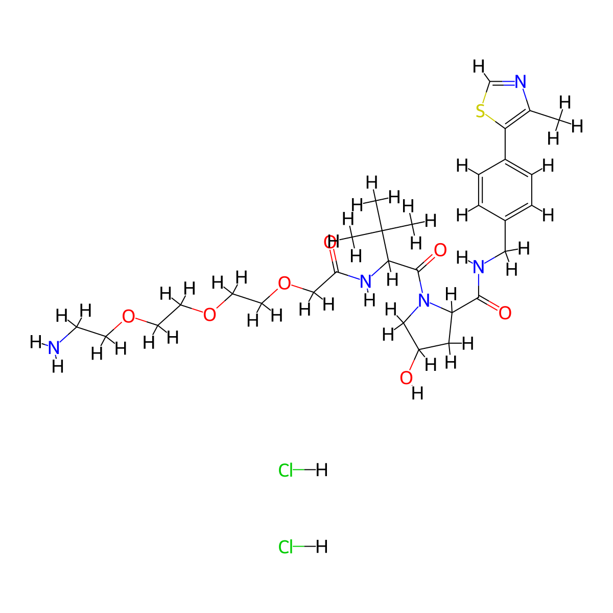 VH 032 amide-PEG3-amine molecular structure, CAS 2376990-24-6