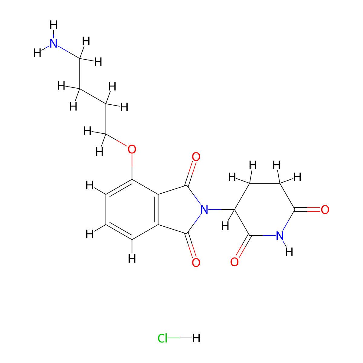 4-(4-Aminobutoxy)-2-(2,6-dioxopiperidin-3-yl)isoindoline-1,3-dione hydrochloride molecular structure, CAS 2376990-29-1