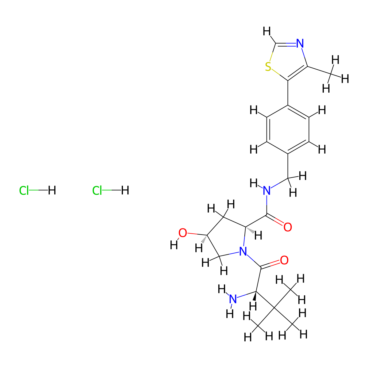 cis VH 032, amine dihydrochloride molecular structure, CAS 2376990-32-6