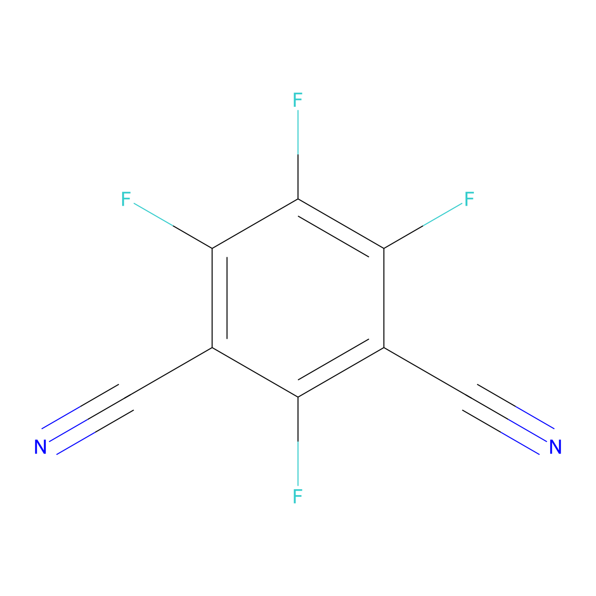Tetrafluoroisophthalonitrile molecular structure, CAS 2377-81-3