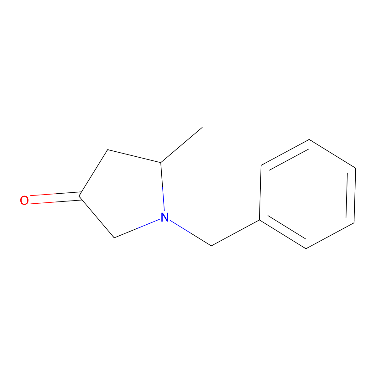 1-Benzyl-5-methylpyrrolidin-3-one molecular structure, CAS 23770-07-2