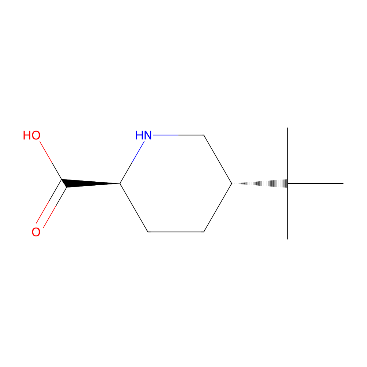 rac-(2R,5R)-5-tert-butylpiperidine-2-carboxylic acid molecular structure, CAS 2377004-52-7