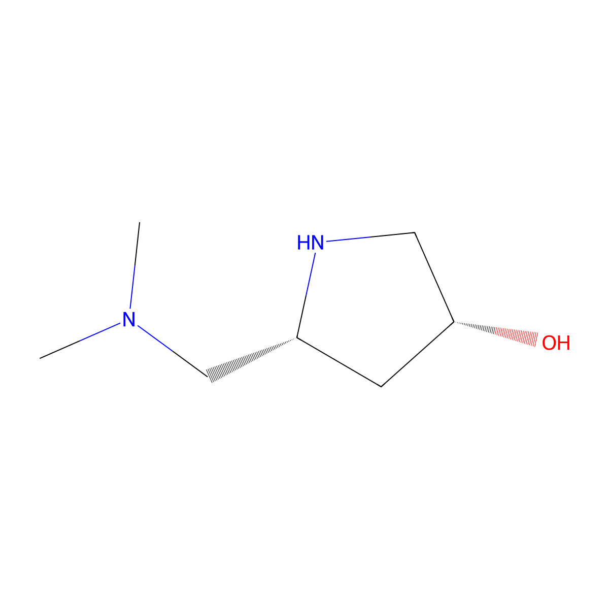(3R,5R)-5-[(Dimethylamino)methyl]pyrrolidin-3-ol molecular structure, CAS 2377004-71-0