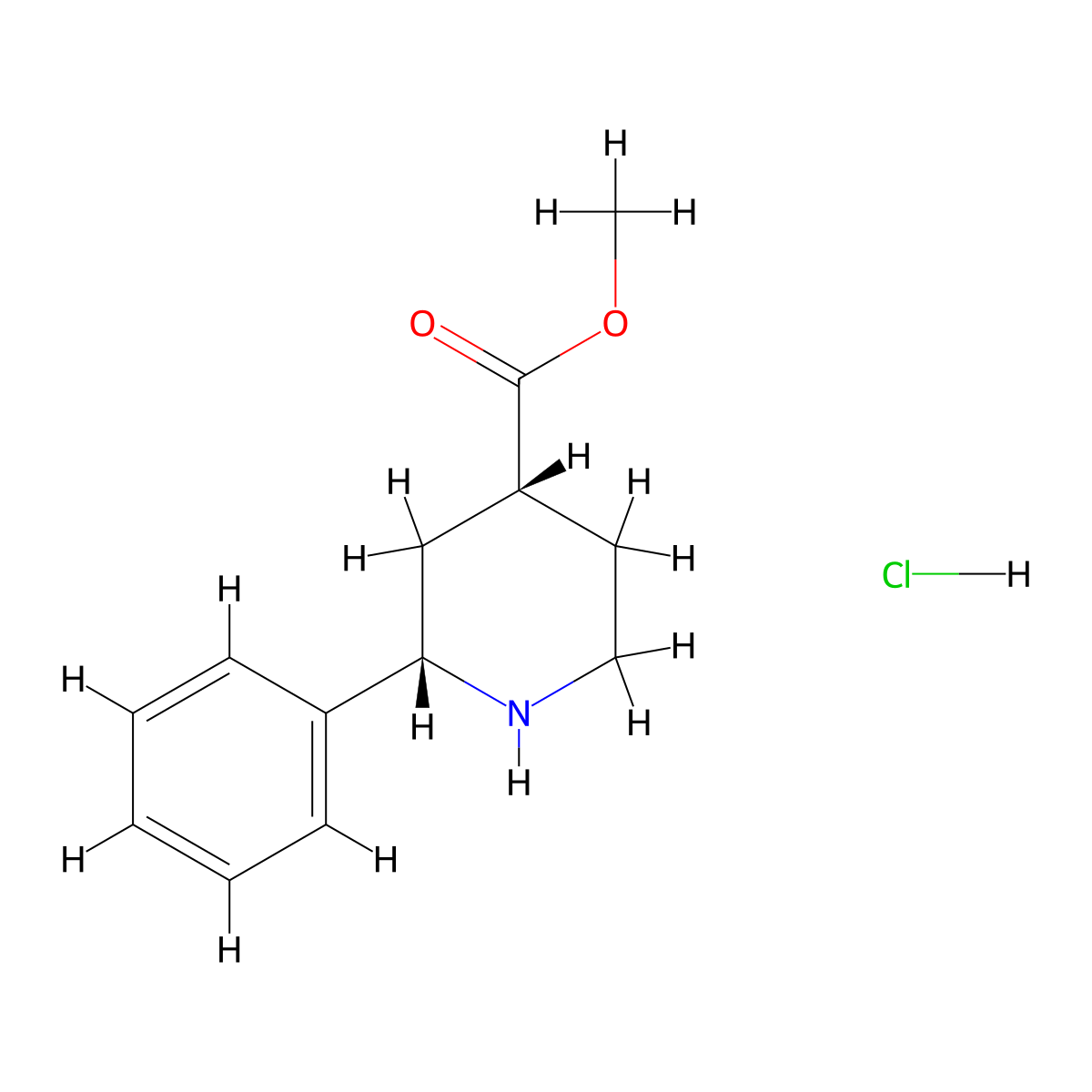 Methyl (2S,4R)-2-phenylpiperidine-4-carboxylate;hydrochloride molecular structure, CAS 2377004-81-2
