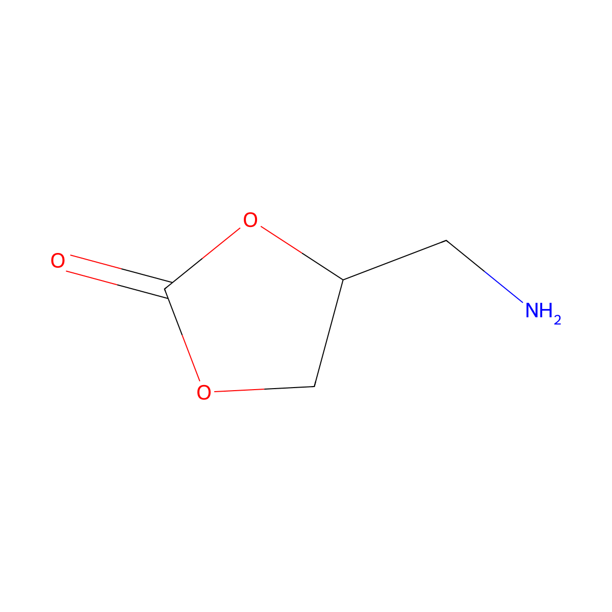 (4S)-4-(aminomethyl)-1,3-dioxolan-2-one molecular structure, CAS 2377004-83-4