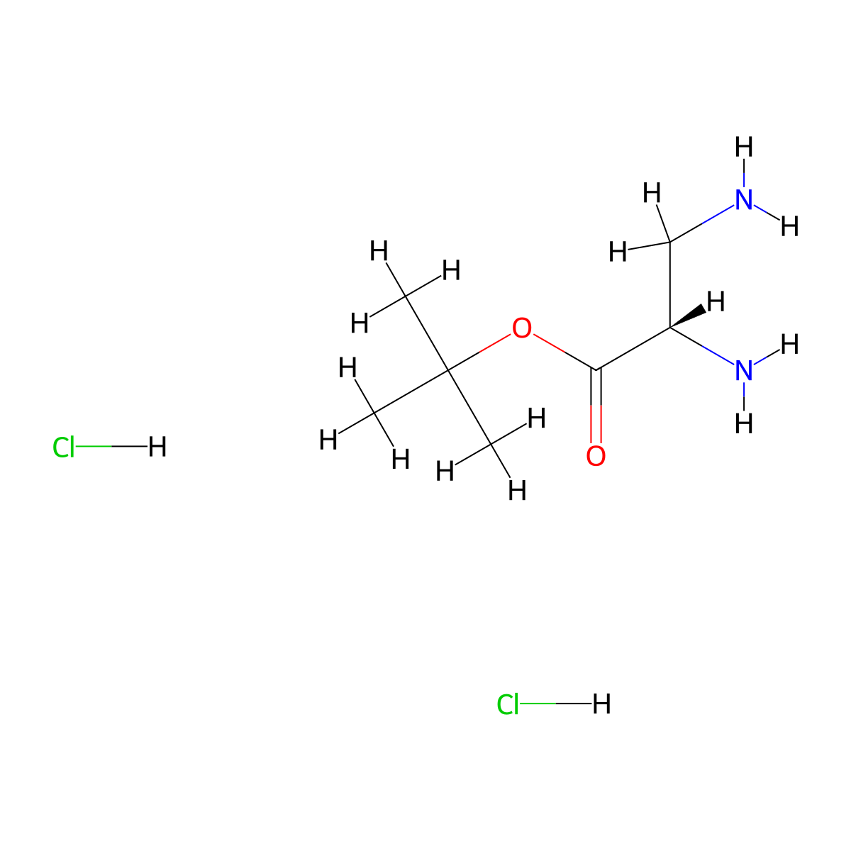 tert-butyl(2S)-2,3-diaminopropanoatedihydrochloride molecular structure, CAS 2377004-98-1