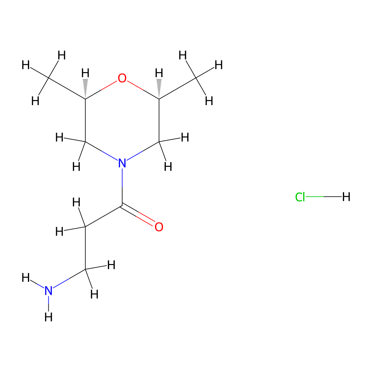 3-amino-1-[(2R,6S)-2,6-dimethylmorpholin-4-yl]propan-1-one hydrochloride molecular structure, CAS 2377005-16-6