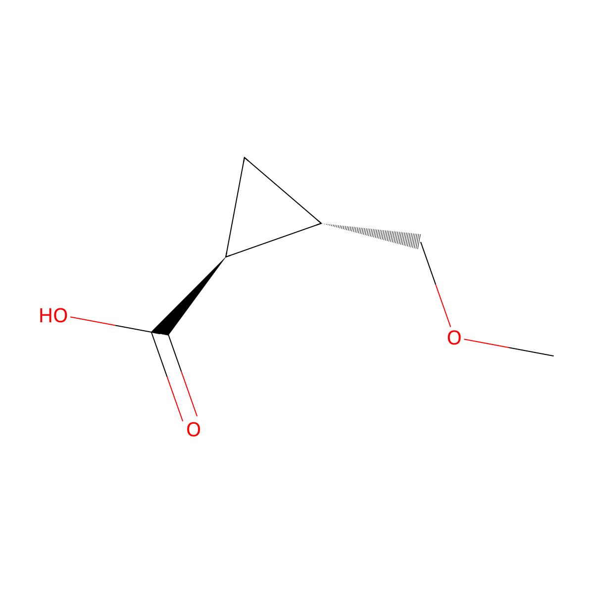 (1S,2S)-2-(methoxymethyl)cyclopropane-1-carboxylic acid molecular structure, CAS 2377005-25-7