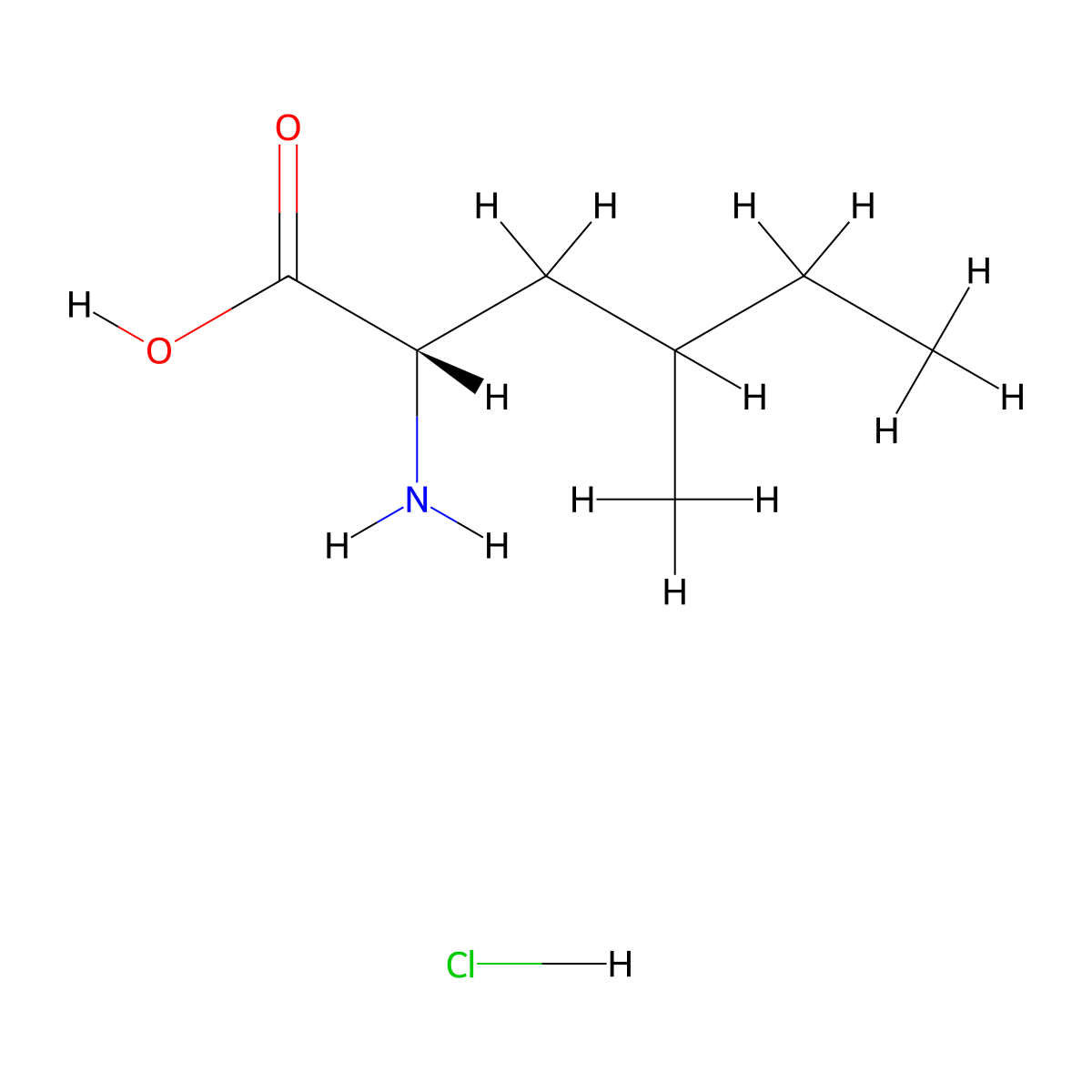 (2S)-2-amino-4-methylhexanoic acid hydrochloride molecular structure, CAS 2377030-47-0