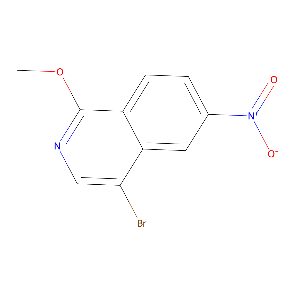 4-Bromo-1-methoxy-6-nitroisoquinoline molecular structure, CAS 2377030-80-1
