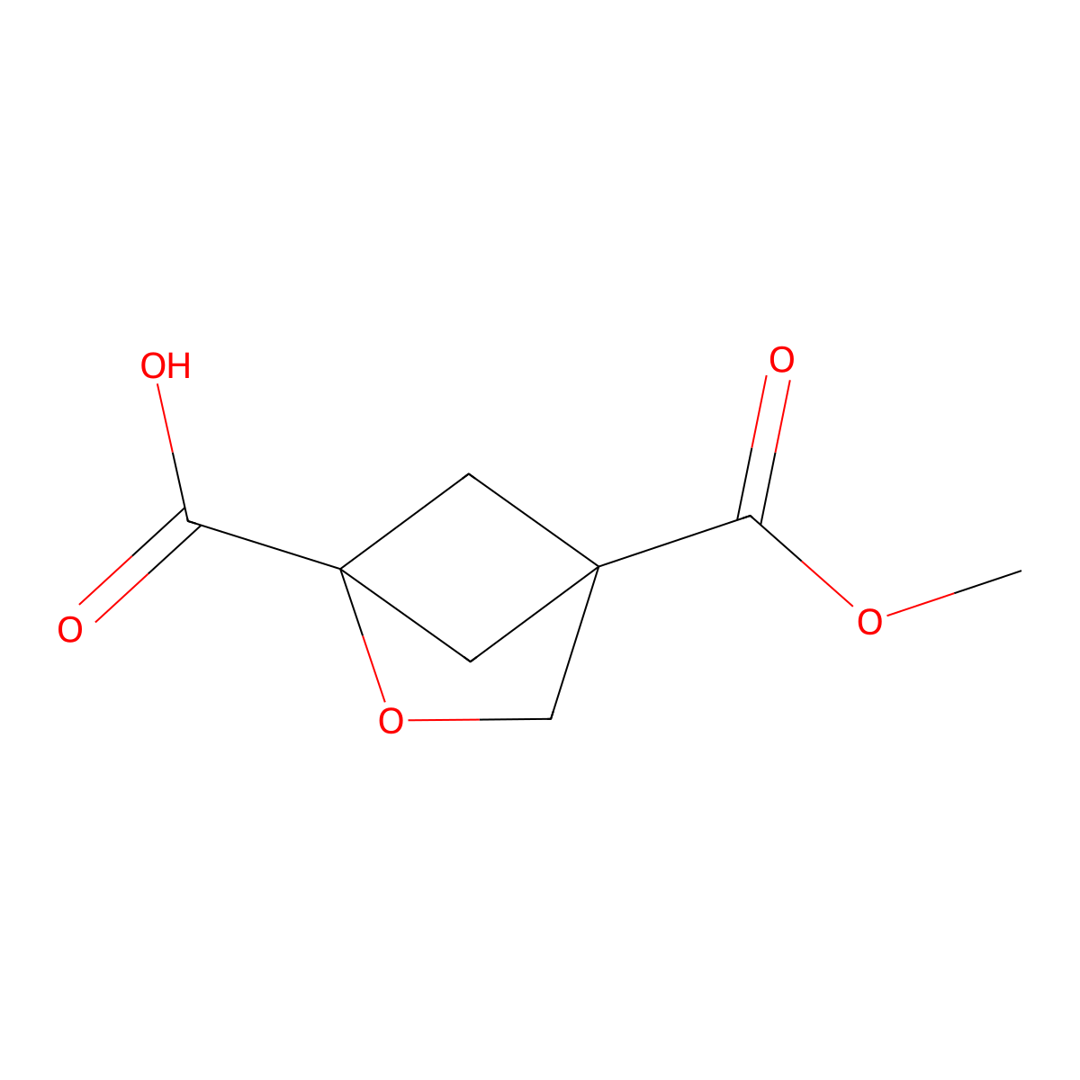 4-(Methoxycarbonyl)-2-oxabicyclo(2.1.1)hexane-1-carboxylic acid molecular structure, CAS 2377030-85-6