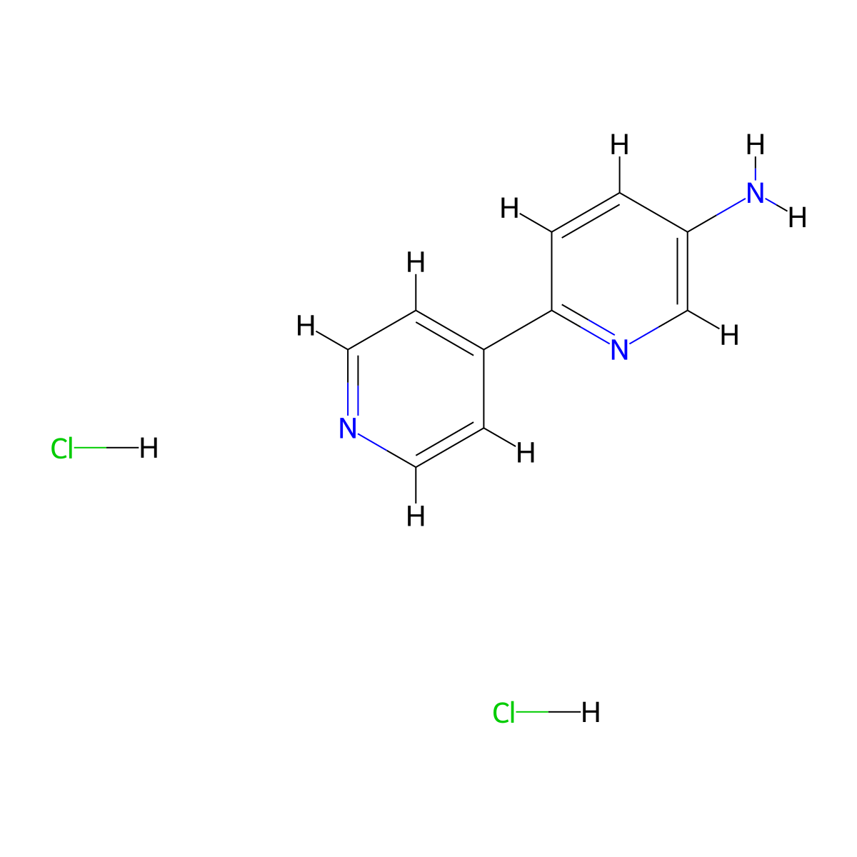 6-(Pyridin-4-yl)pyridin-3-amine dihydrochloride molecular structure, CAS 2377030-90-3
