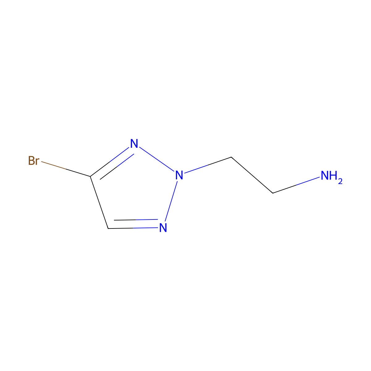 2-(4-bromo-2H-1,2,3-triazol-2-yl)ethan-1-amine molecular structure, CAS 2377031-08-6