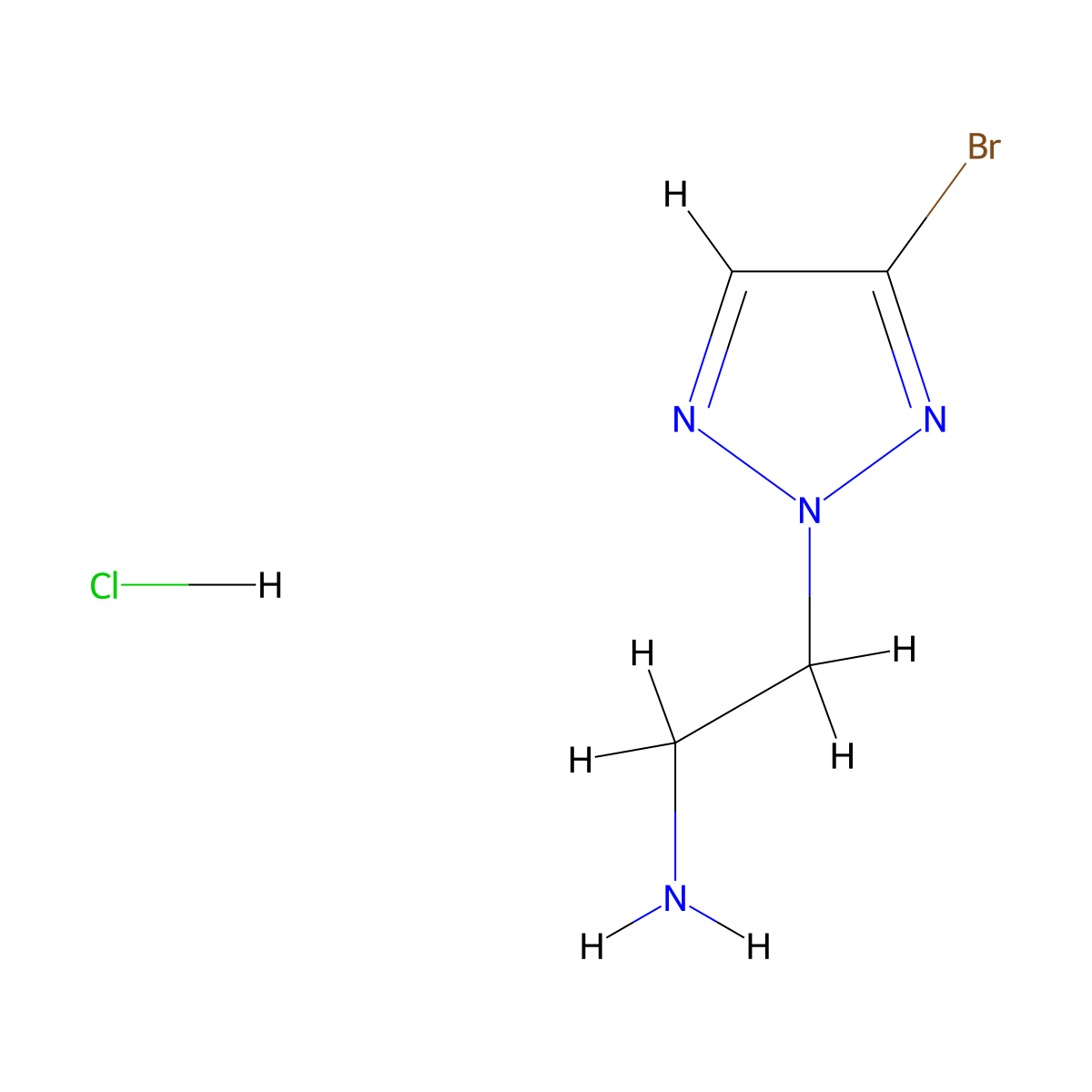 2-(4-bromo-2H-1,2,3-triazol-2-yl)ethan-1-amine hydrochloride molecular structure, CAS 2377031-09-7