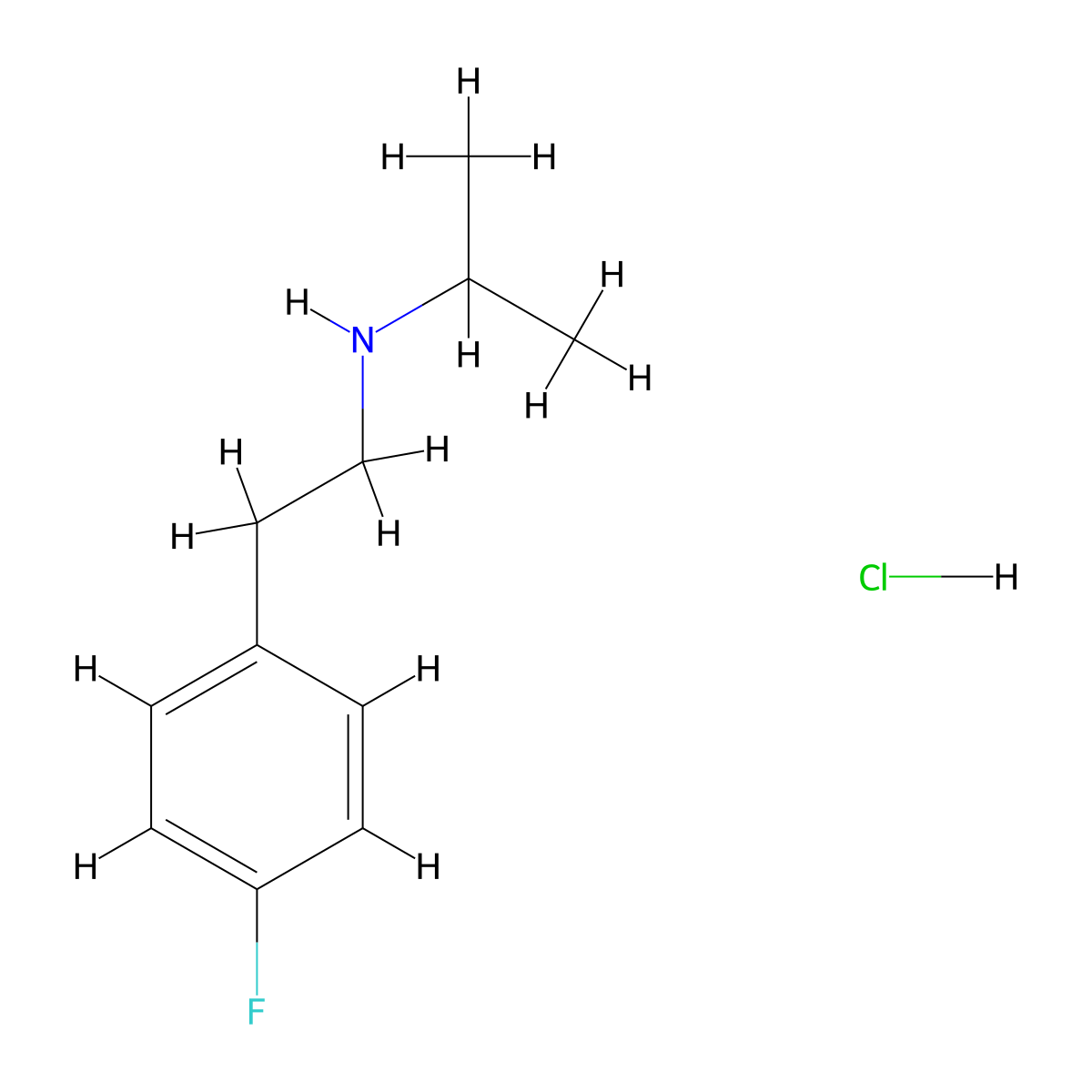 [2-(4-Fluorophenyl)ethyl](propan-2-yl)amine hydrochloride molecular structure, CAS 2377031-15-5