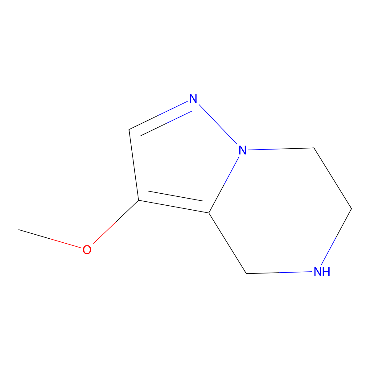3-methoxy-4H,5H,6H,7H-pyrazolo[1,5-a]pyrazine molecular structure, CAS 2377031-19-9