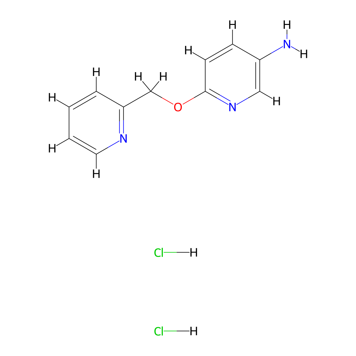 6-(Pyridin-2-ylmethoxy)pyridin-3-amine;dihydrochloride molecular structure, CAS 2377031-24-6
