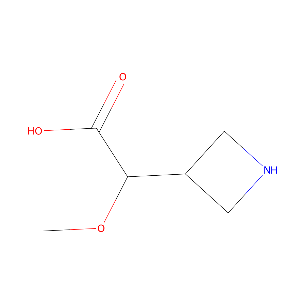 2-(Azetidin-3-yl)-2-methoxyacetic acid molecular structure, CAS 2377031-28-0
