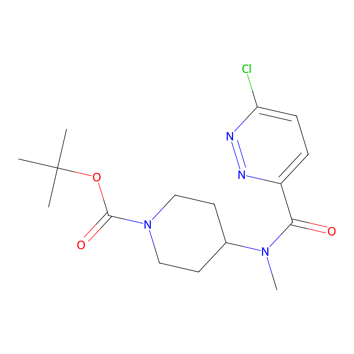 tert-butyl4-(N-methyl6-chloropyridazine-3-amido)piperidine-1-carboxylate molecular structure, CAS 2377031-31-5