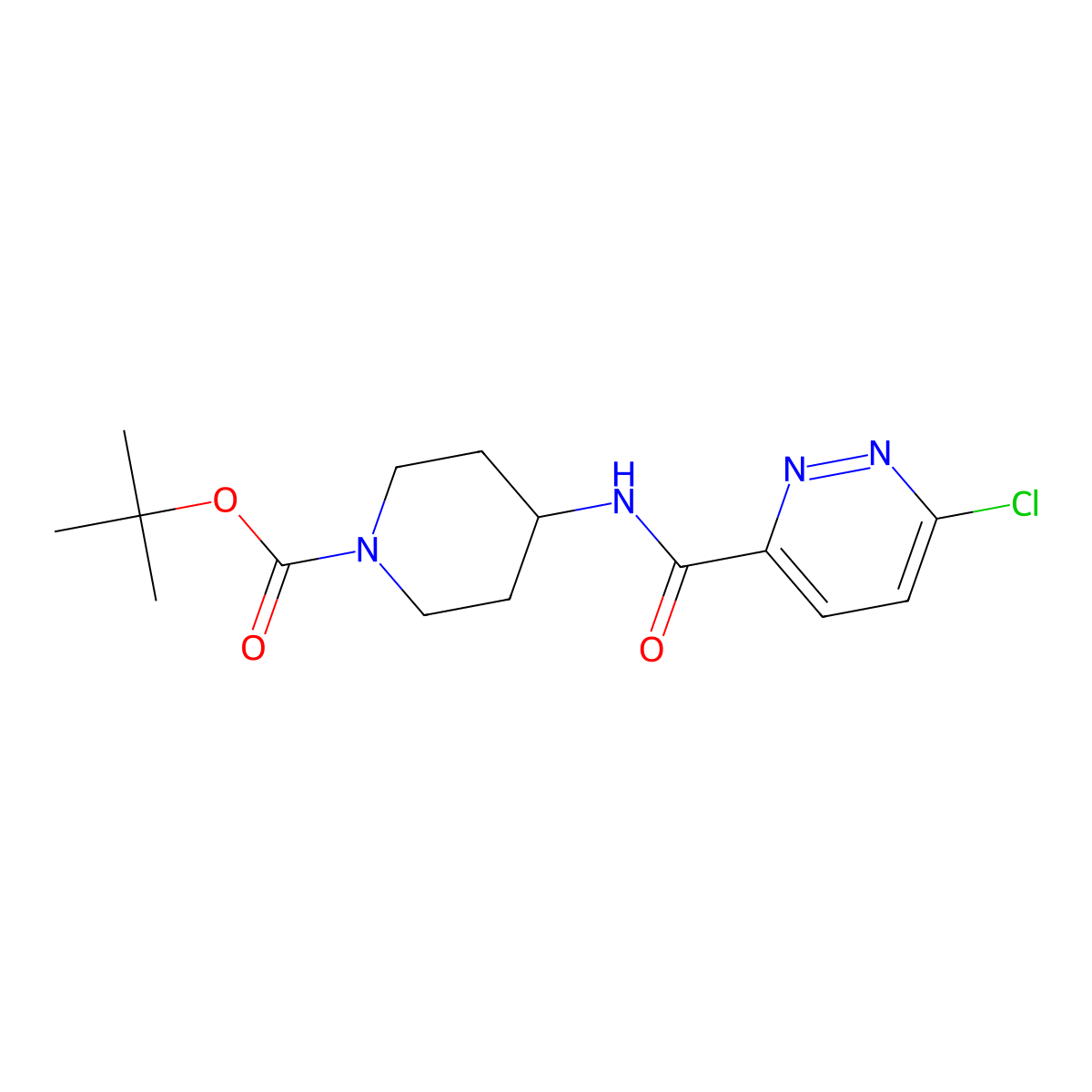 Tert-butyl 4-[(6-chloropyridazine-3-carbonyl)amino]piperidine-1-carboxylate molecular structure, CAS 2377031-40-6