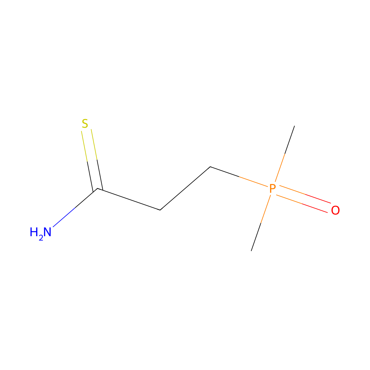 3-(Dimethylphosphoryl)propanethioamide molecular structure, CAS 2377031-41-7