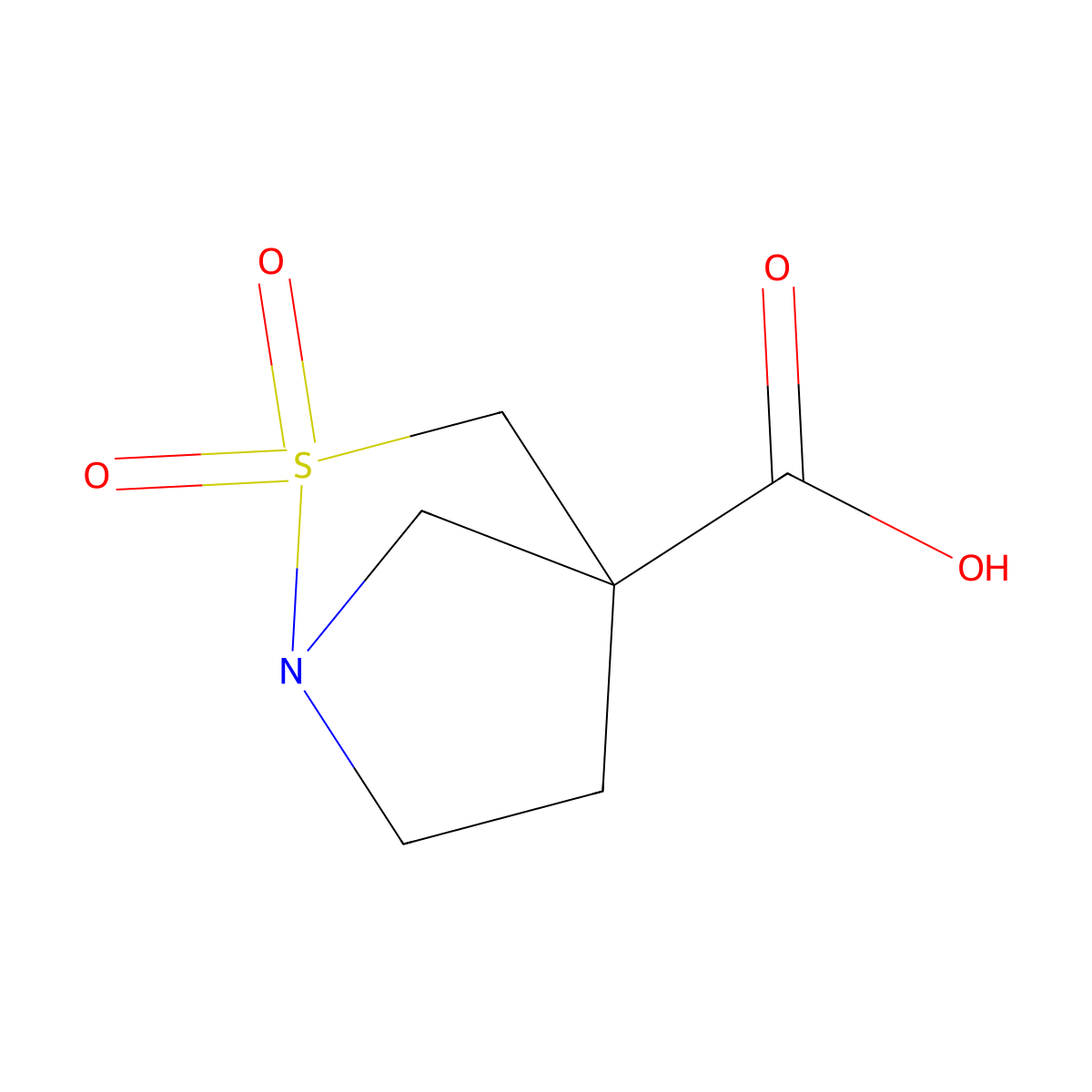 2-Thia-1-azabicyclo[2.2.1]heptane-4-carboxylic acid 2,2-dioxide molecular structure, CAS 2377031-45-1