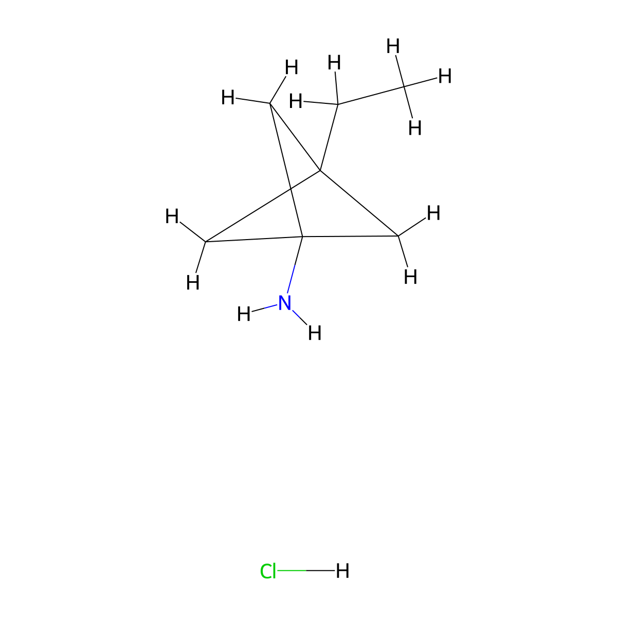 3-Ethylbicyclo[1.1.1]pentan-1-amine hydrochloride molecular structure, CAS 2377031-47-3