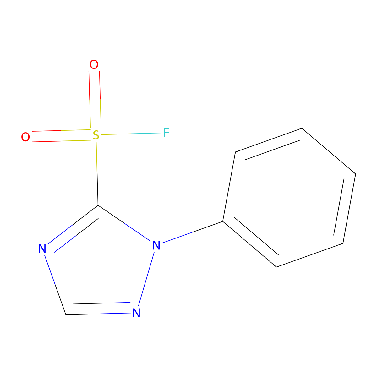 1-phenyl-1H-1,2,4-triazole-5-sulfonylfluoride molecular structure, CAS 2377031-53-1